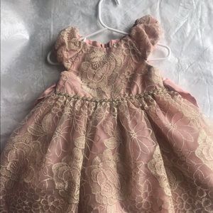 Beautiful Rare Edition formal rose and gold dress,